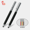 Neueste PU Leder Materlia Metal Roller Ball Screen Touch Stift Drucklogo mit Tablet Stift